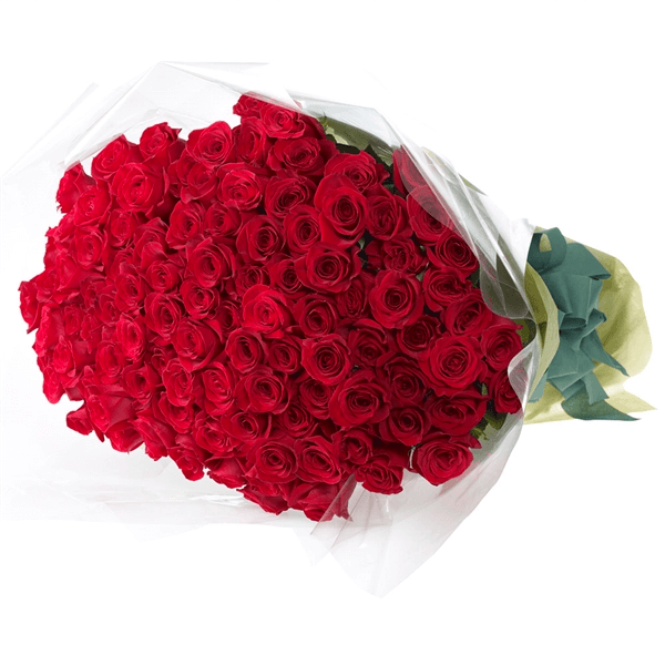 Buquê da Sorte com 99 Rosas Vermelhas